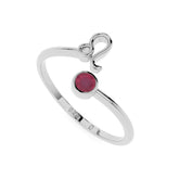 leo zodiac ring with natural ruby